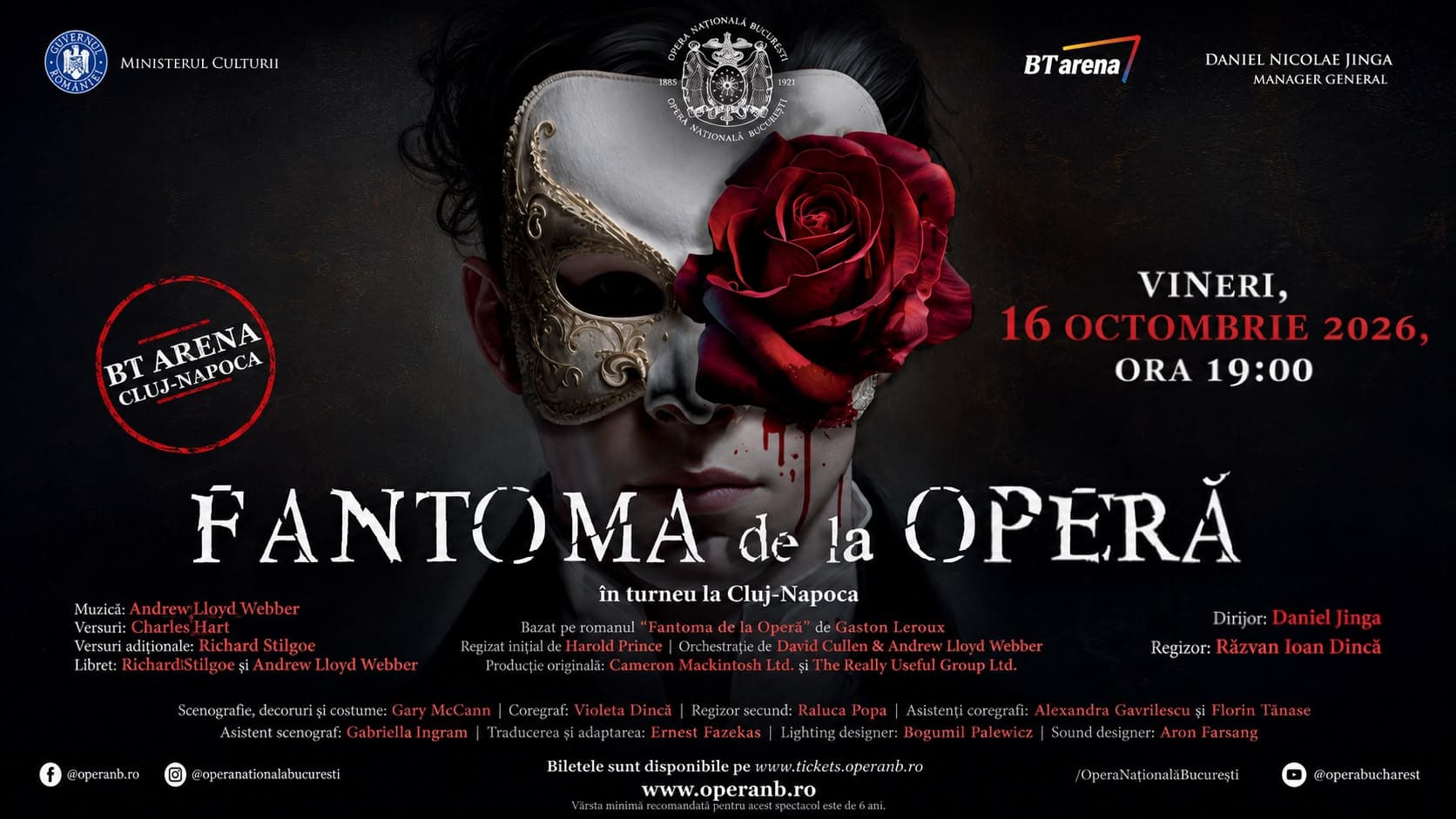 Fantoma de la Operă în Turneu la Cluj-Napoca