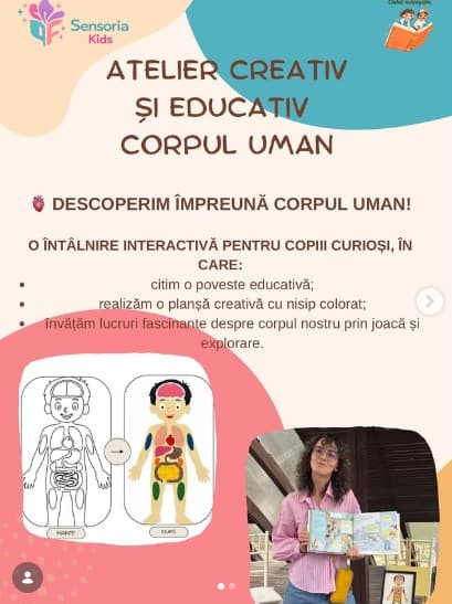 Corpul uman explicat – Atelier creativ și educativ Sensoria Kids