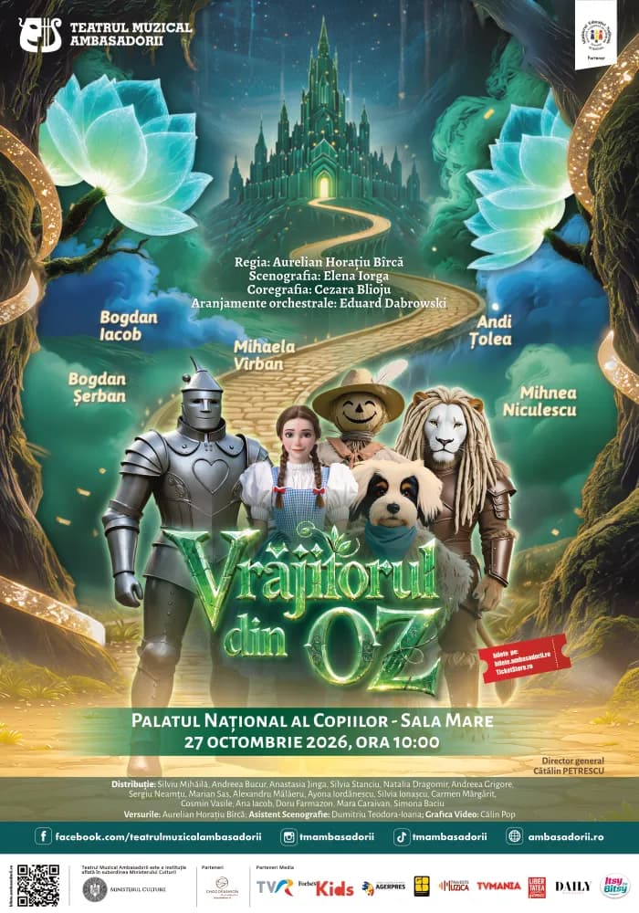 Vrăjitorul din Oz – spectacol muzical pentru copii