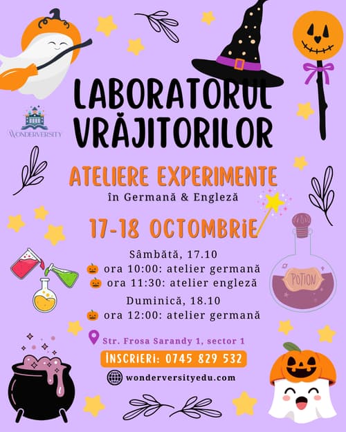 Atelier Special de Halloween în germană (4-10 ani)