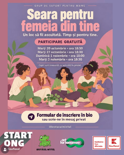 Seara pentru femeia din tine – Grup de suport gratuit pentru mame