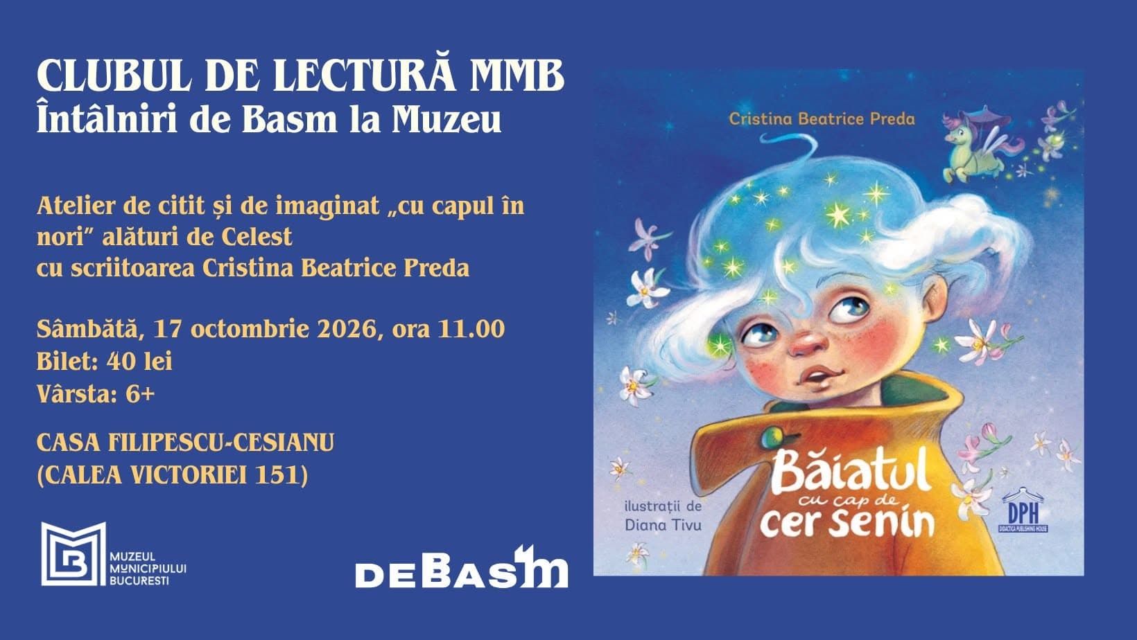 Atelier de citit și de imaginat „cu capul în nori”