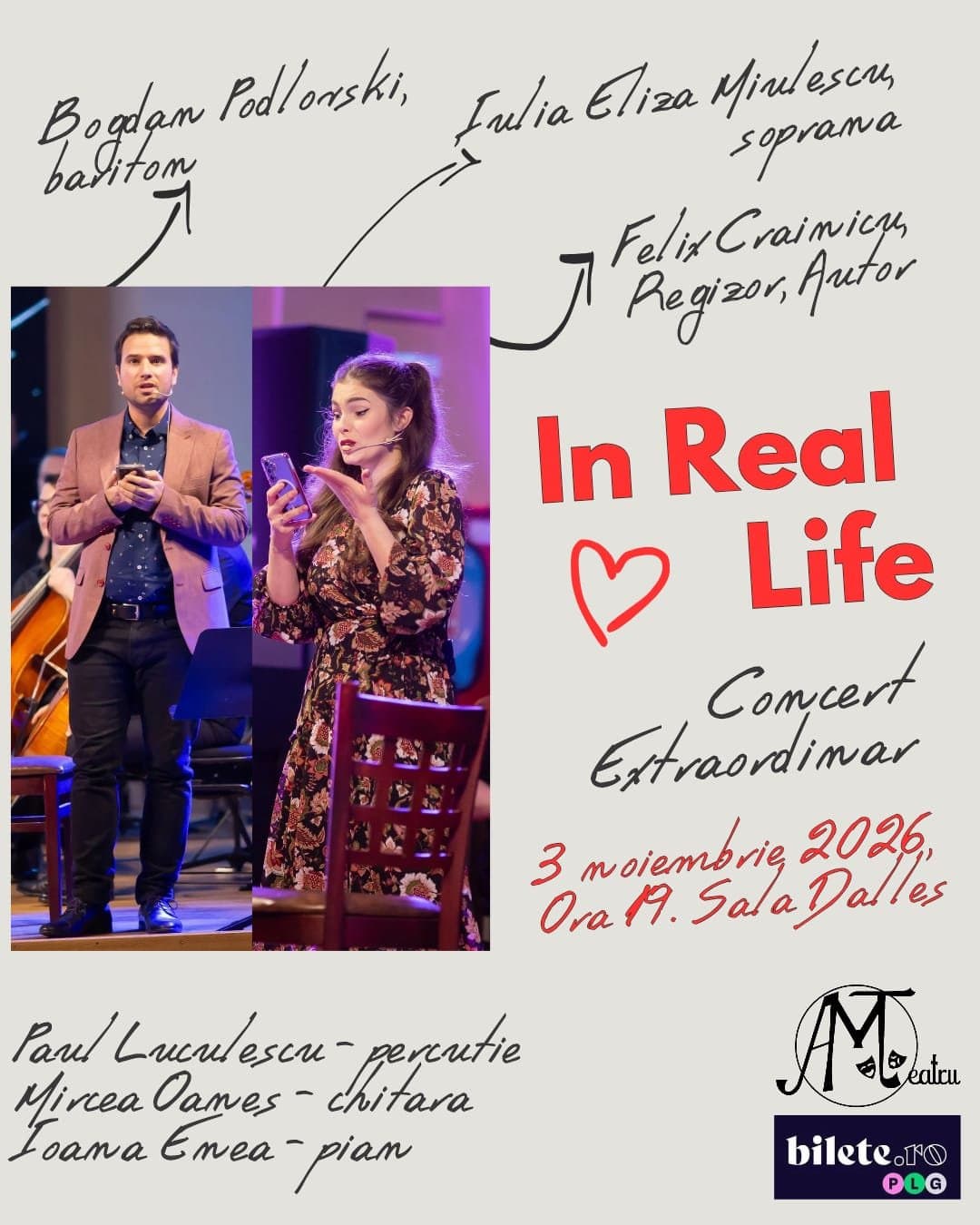 In reall life - Concert extraordinar - 03 nov 2026