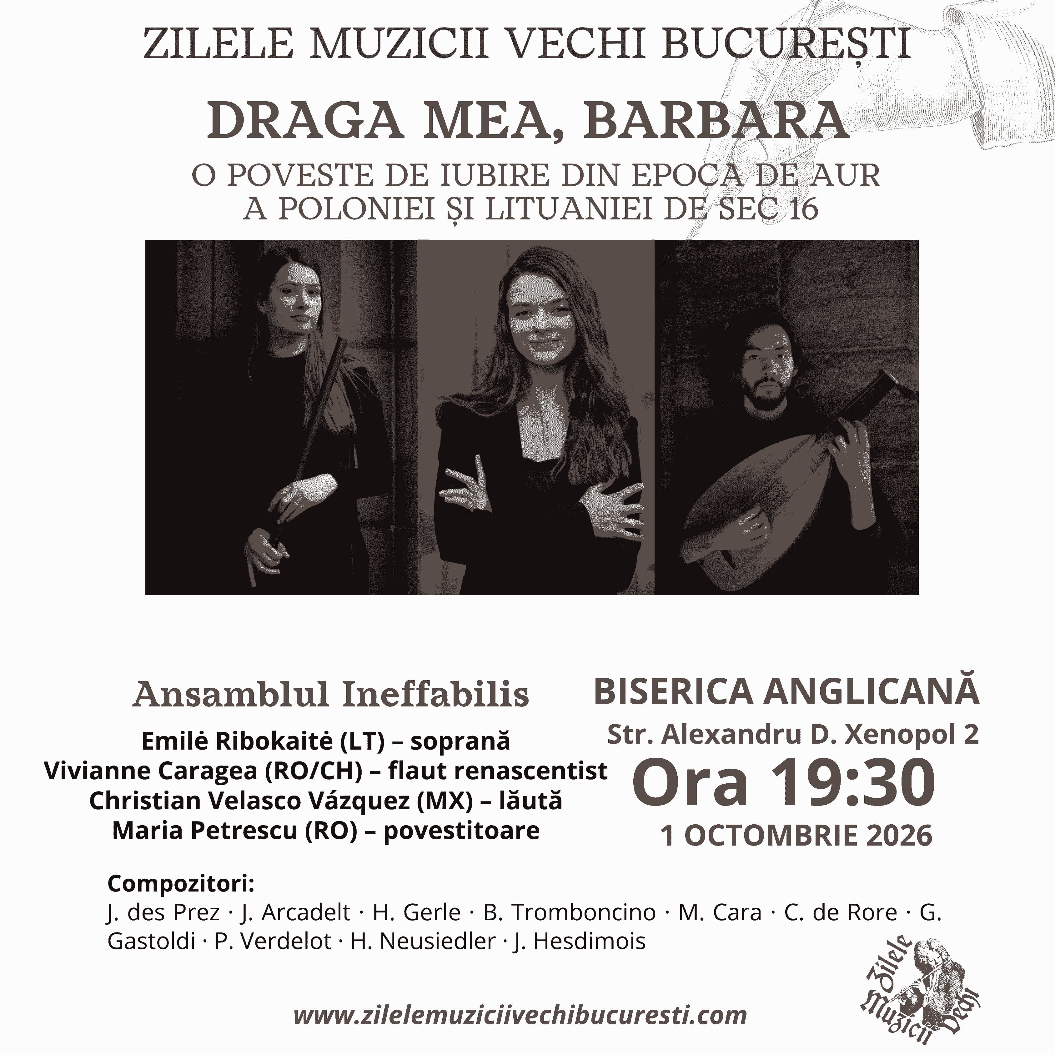 Draga mea, Barbara - Ansamblul Ineffabilis - ZMVB 2026 - 01 oct 2026