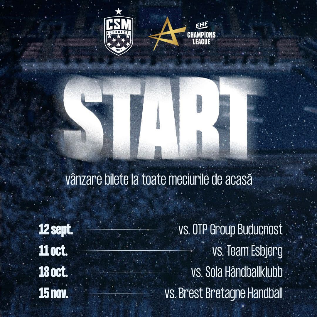 CSM BUCURESTI - TEAM ESBJERG - HANDBAL FEMININ - EHF