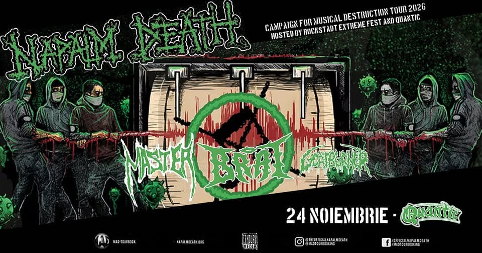 NAPALM DEATH, Master, Brat, Goatburner - 24.11 - Quantic