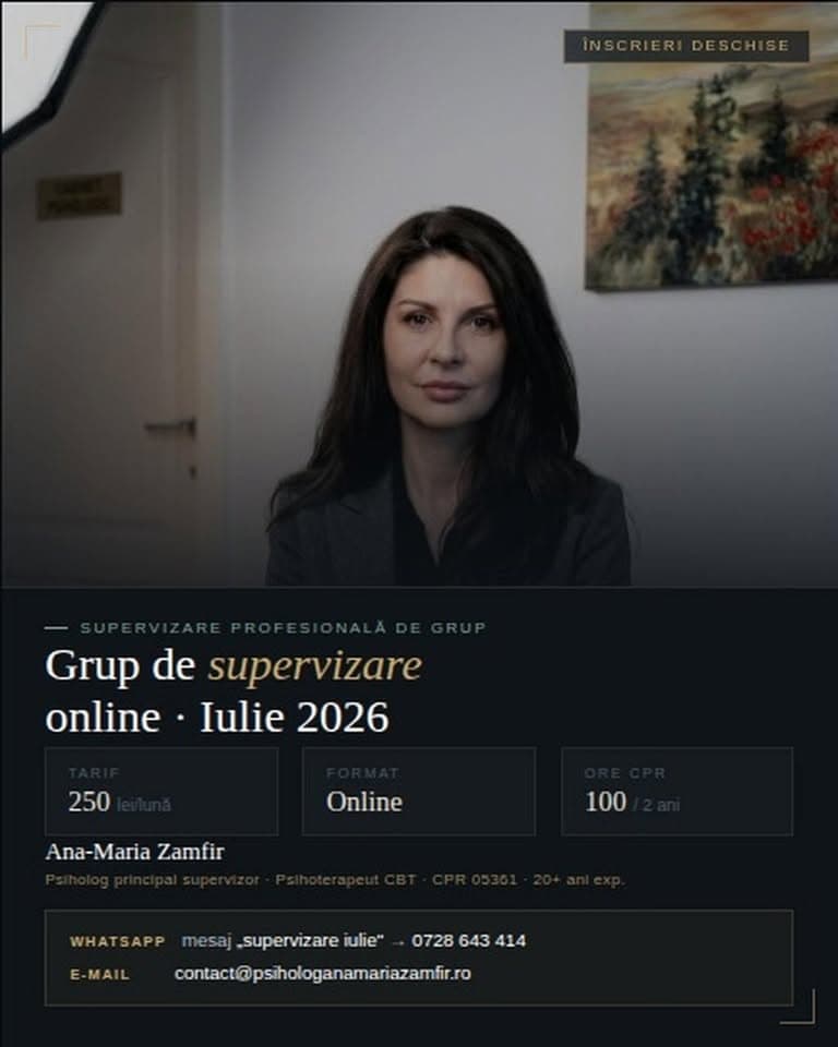 Grup supervizare psihologie clinică
