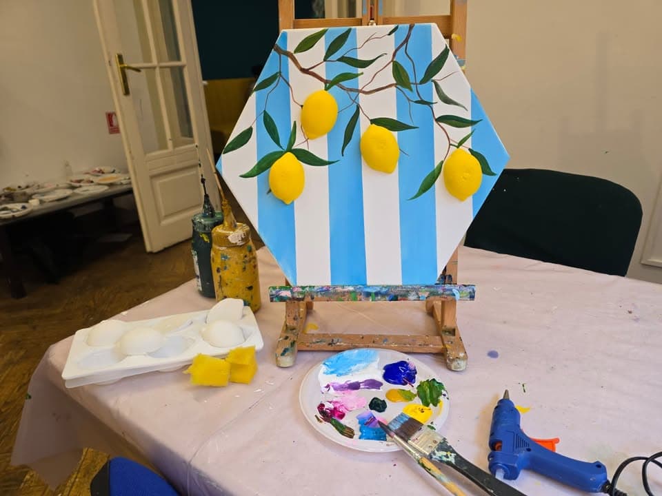 WINE & PAINT: LEMON RELIEF ART – LA SEDIU
