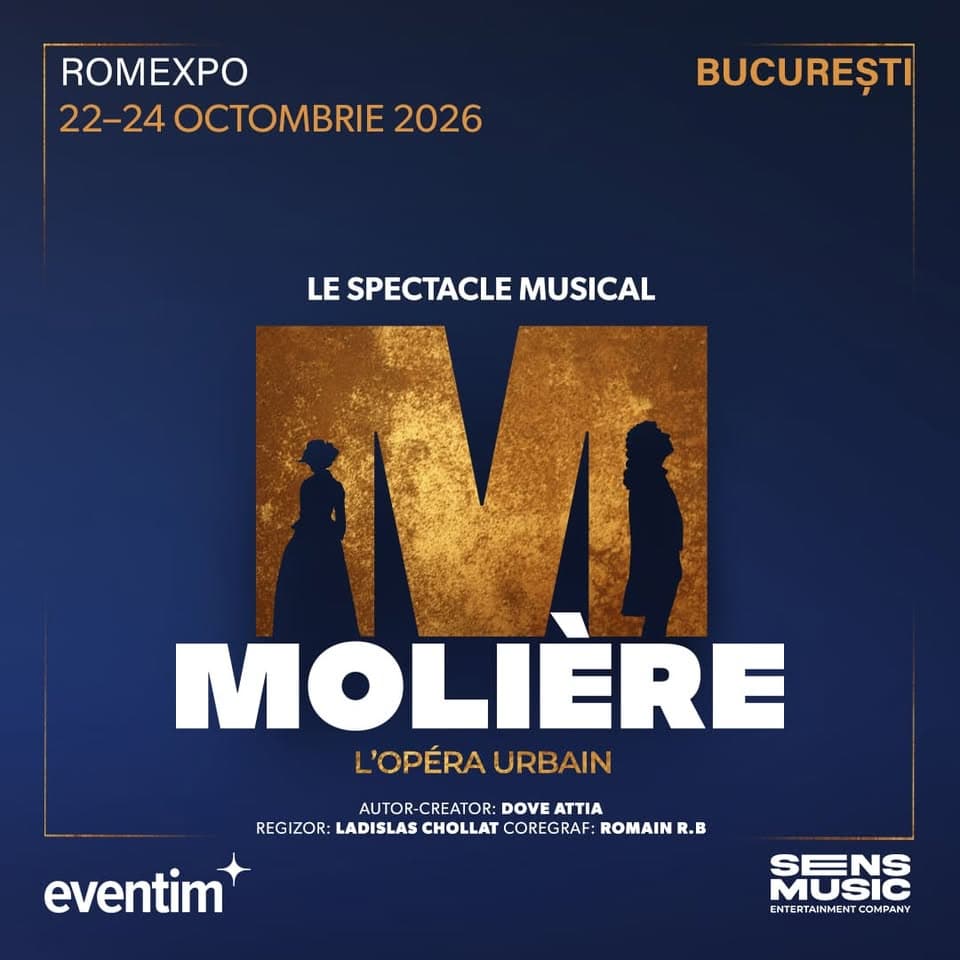 22-24 octombrie 2026, Le Spectacle musical „Molière. L’Opéra Urbain” la București!