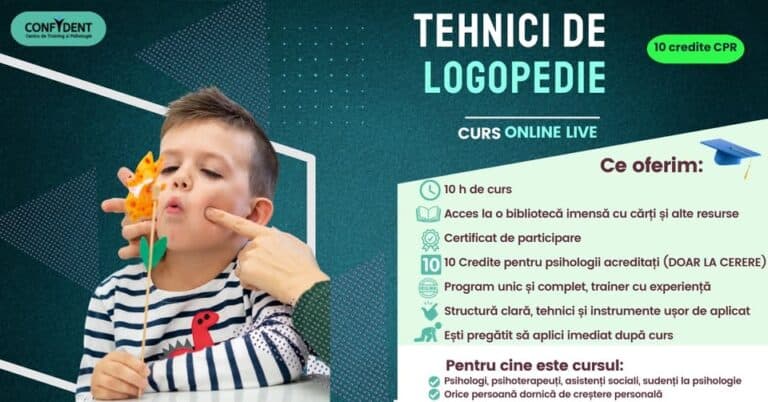 Tehnici de Logopedie – curs cu credite CPR – Online