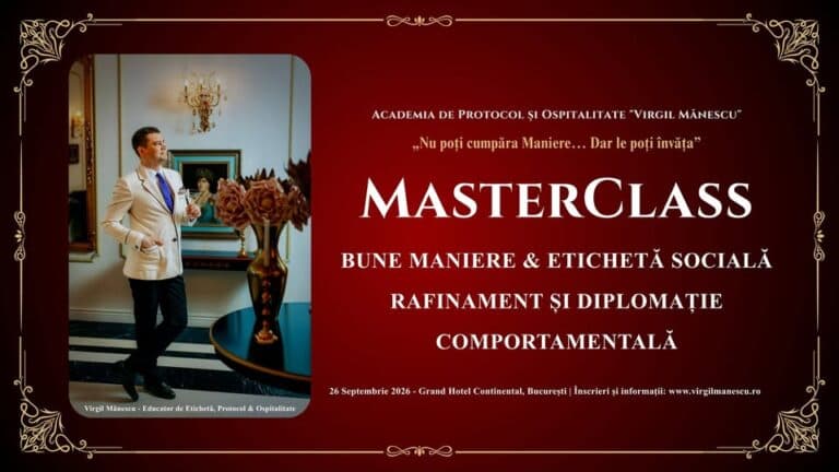 MASTERCLASS · BUNE MANIERE, ETICHETĂ SOCIALĂ