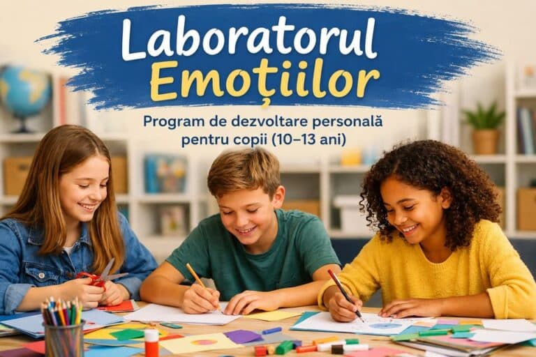 LABORATORUL EMOȚIILOR – Program de dezvoltare personală pentru copii 10-13 ani