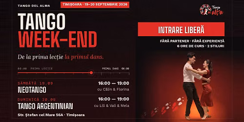 TANGO WEEKEND la Tango del Alma - de la prima lecție la primul dans