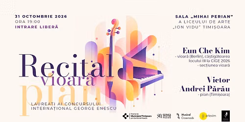 Recital de vioară & pian | Eun Che Kim & Victor Andrei Părău