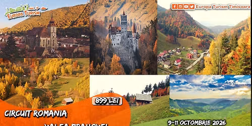 🇷🇴🚌Circuit Valea Prahovei • 3 zile (09-11.10.2026) • 899lei/loc