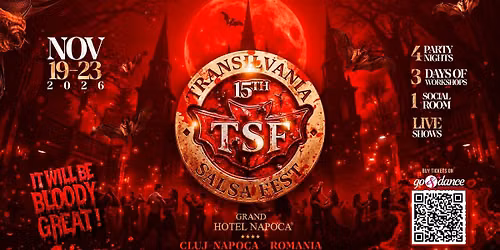 15th Transilvania Salsa Fest, 19-23 Nov 2026, Cluj-Napoca, Romania☆☆☆