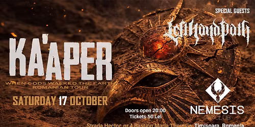 KA’APER live in Timișoara w/ Left Hand Path | Nemesis Club | 17 October