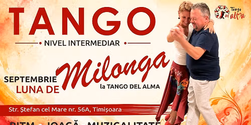 💃 SEPTEMBRIE = luna de MILONGA la TANGO DEL ALMA! 🎶