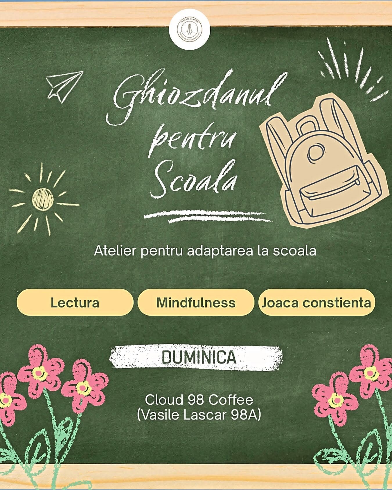 Ghiozdanul pentru școală – Atelier de adaptare la școală
