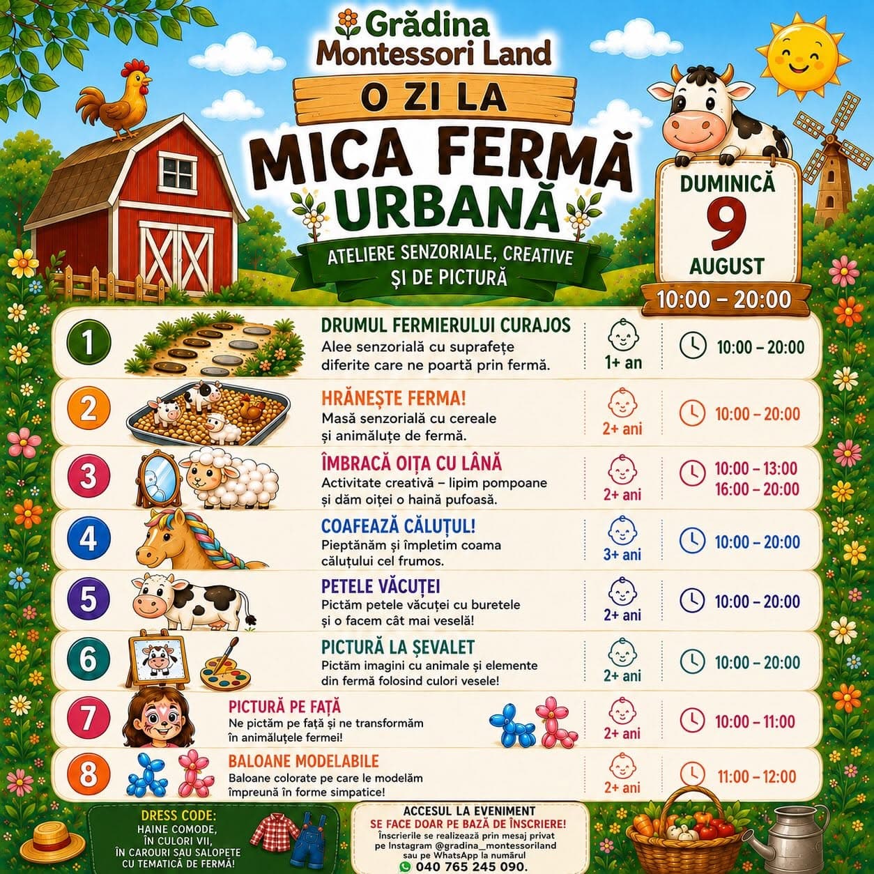 Mica fermă urbană în grădina Montessori Land