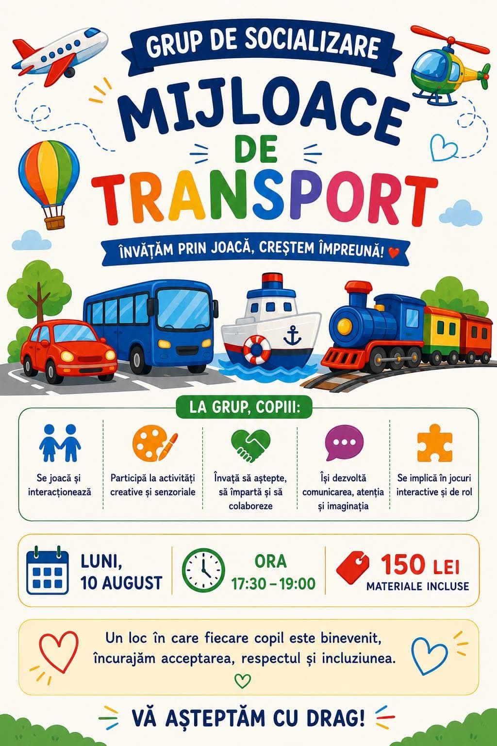 Grup de socializare – Mijloace de transport