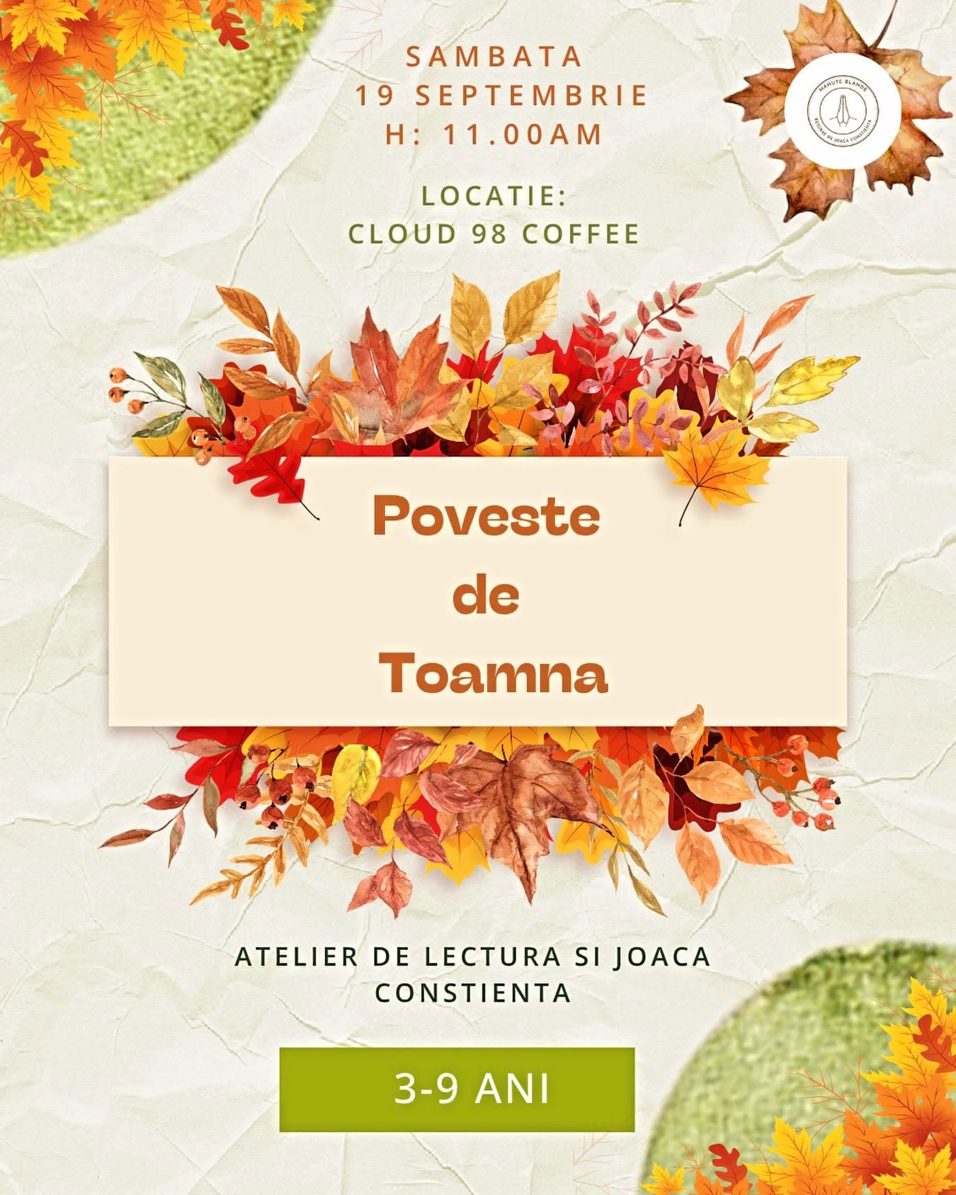 Poveste de toamnă – Atelier de lectură și joacă conștientă