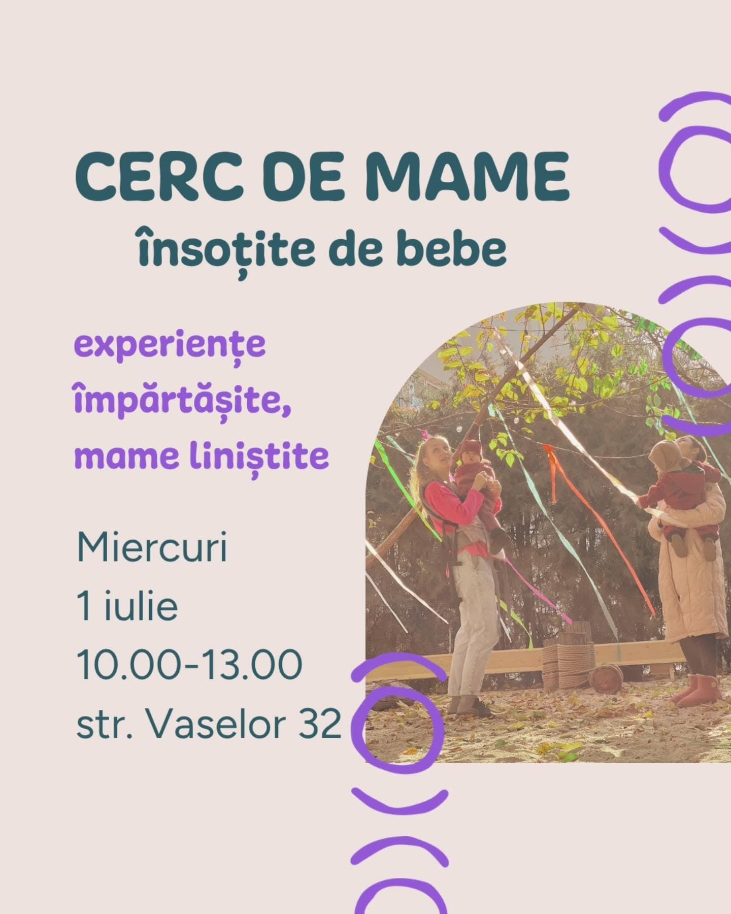 Cerc de mame însoțite de bebe