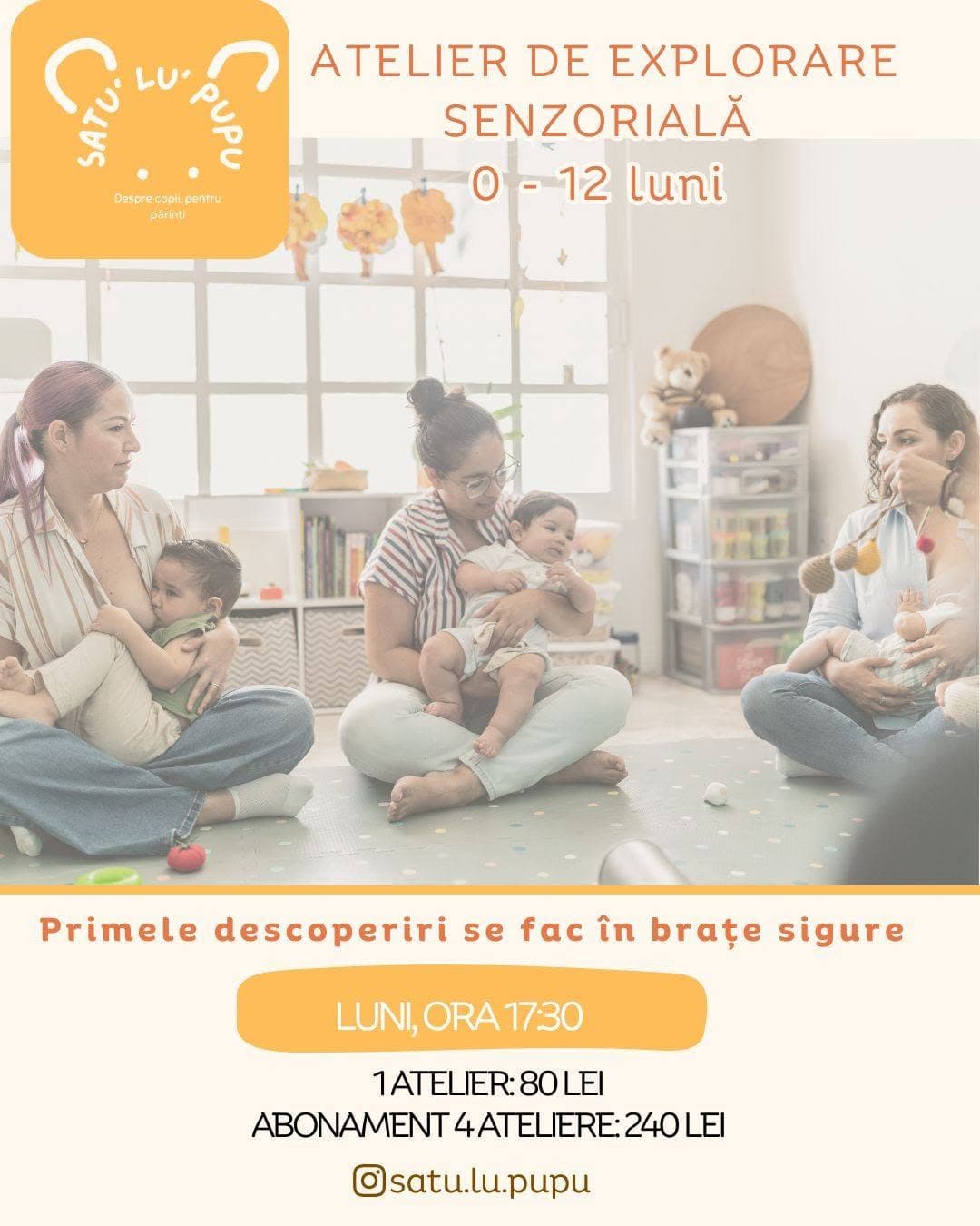 Atelier bebeluși – 0-12 luni – Explorare senzorială