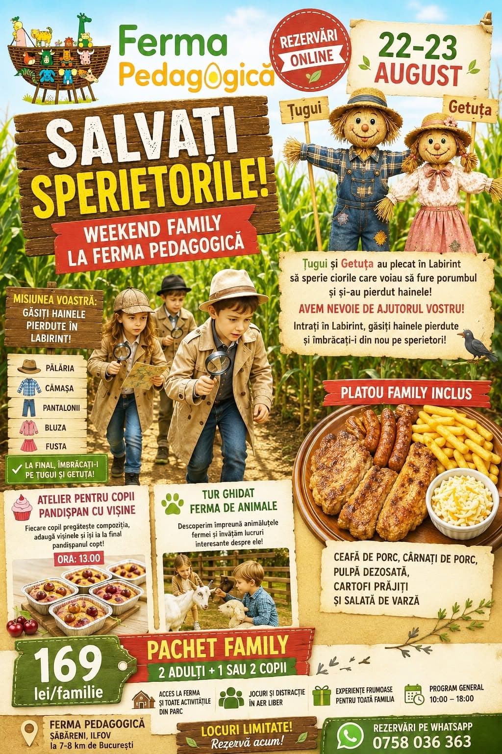 Salvați Sperietorile – Family Weekend la Ferma Pedagogică