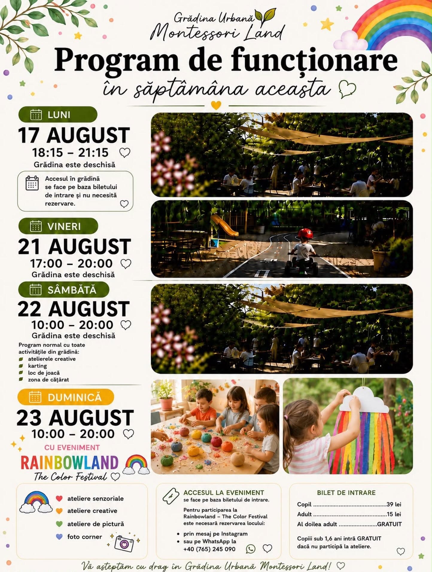 Vară Urbană în grădina Montessori Land