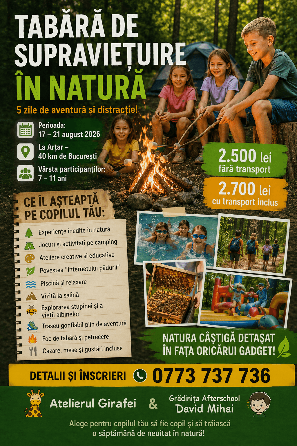 Tabără de supraviețuire în natură