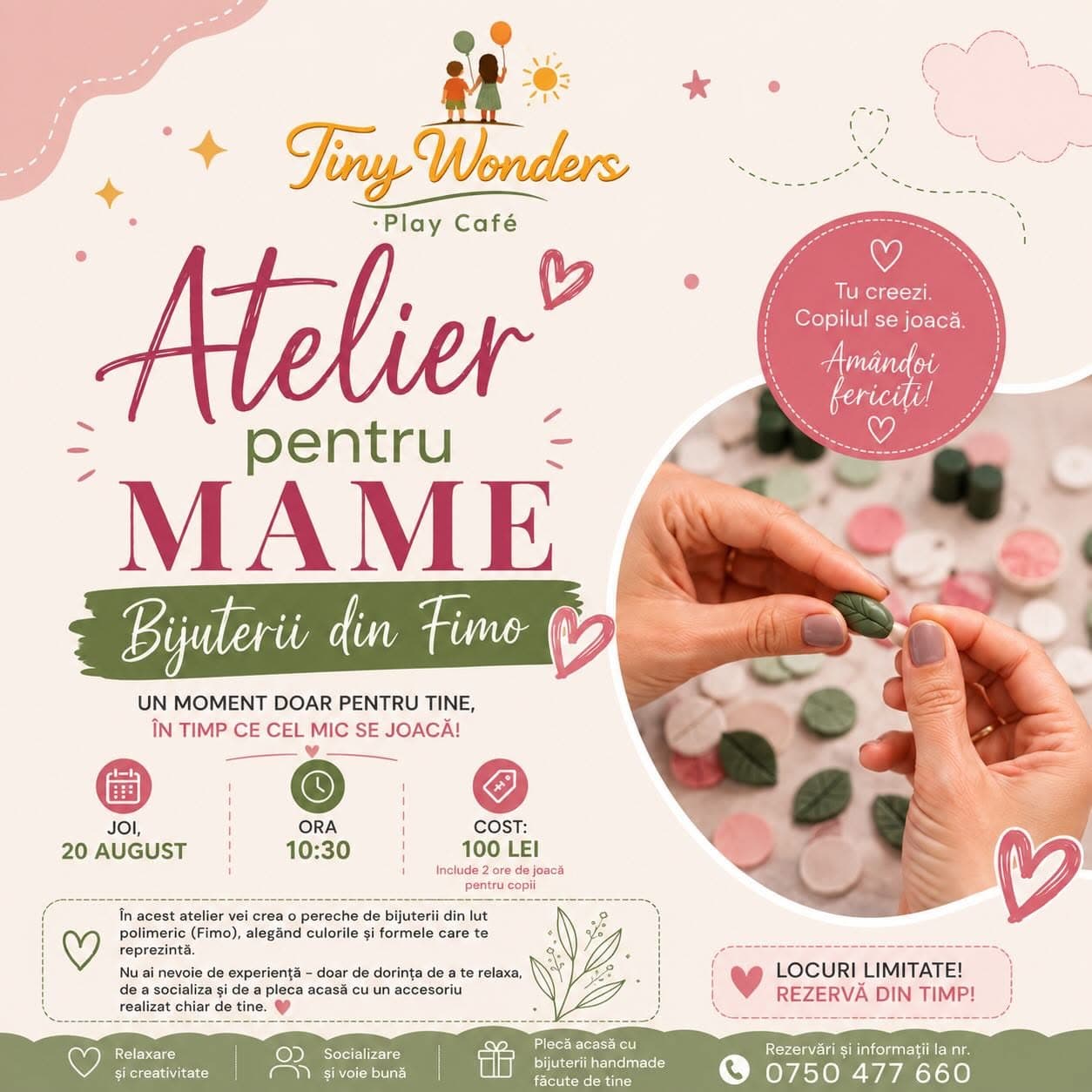 Atelier pentru Mame: Bijuterii din Fimo