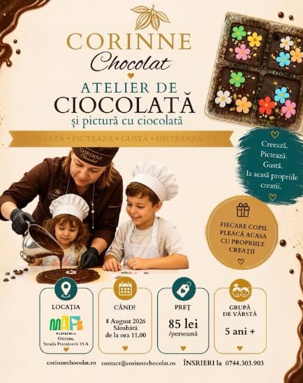 Atelier de Ciocolată și Pictură cu Ciocolată