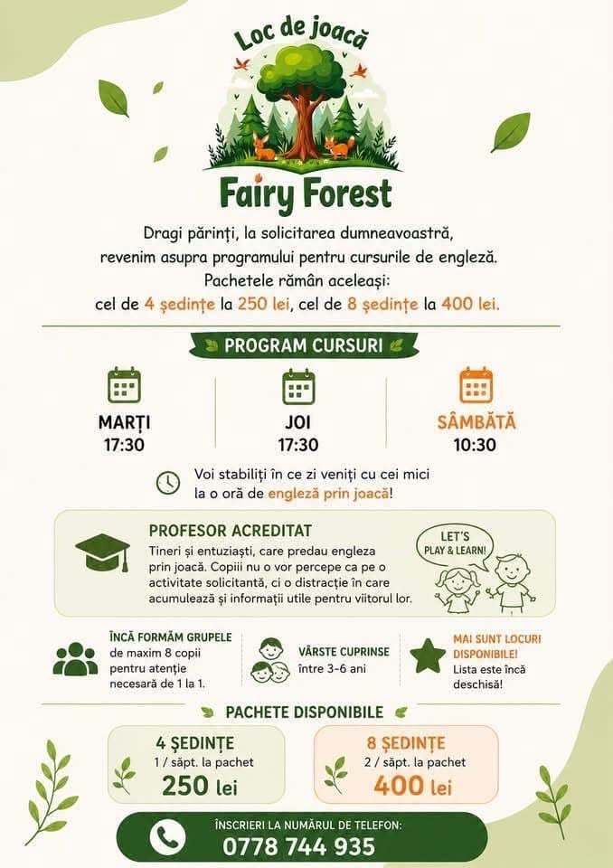 Curs de engleză pentru copii