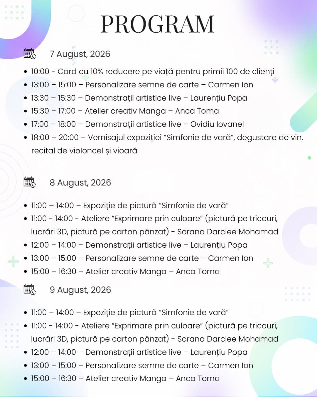 Ateliere creative la ProfiArt