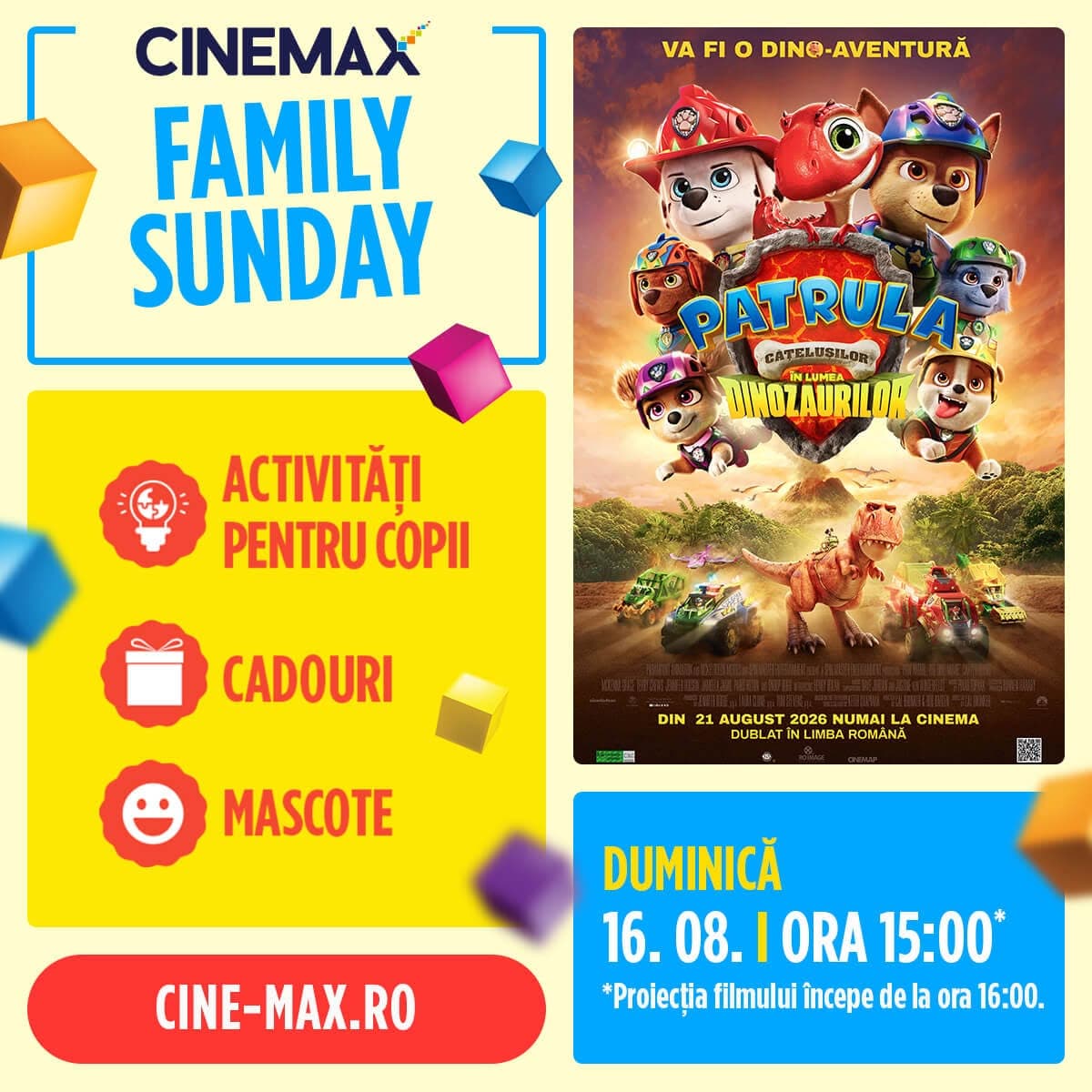 Family Sunday – Patrula Cățelușilor: În lumea dinozaurilor