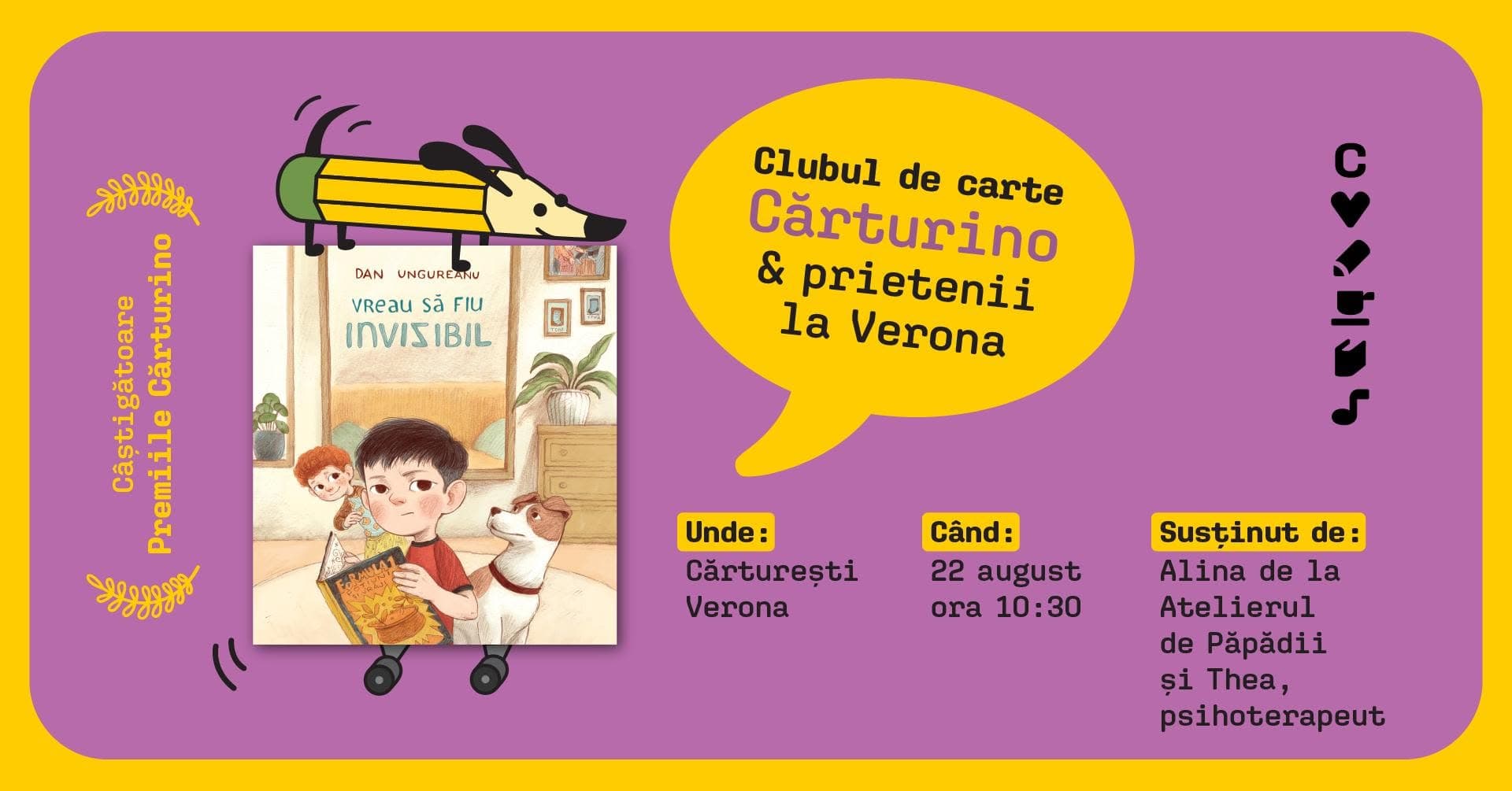 Clubul de carte Cărturino & prietenii cu Alina și Thea