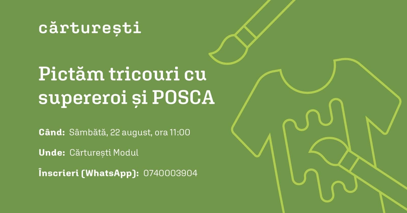 POSCA & Supereroi: Atelier de pictat tricouri