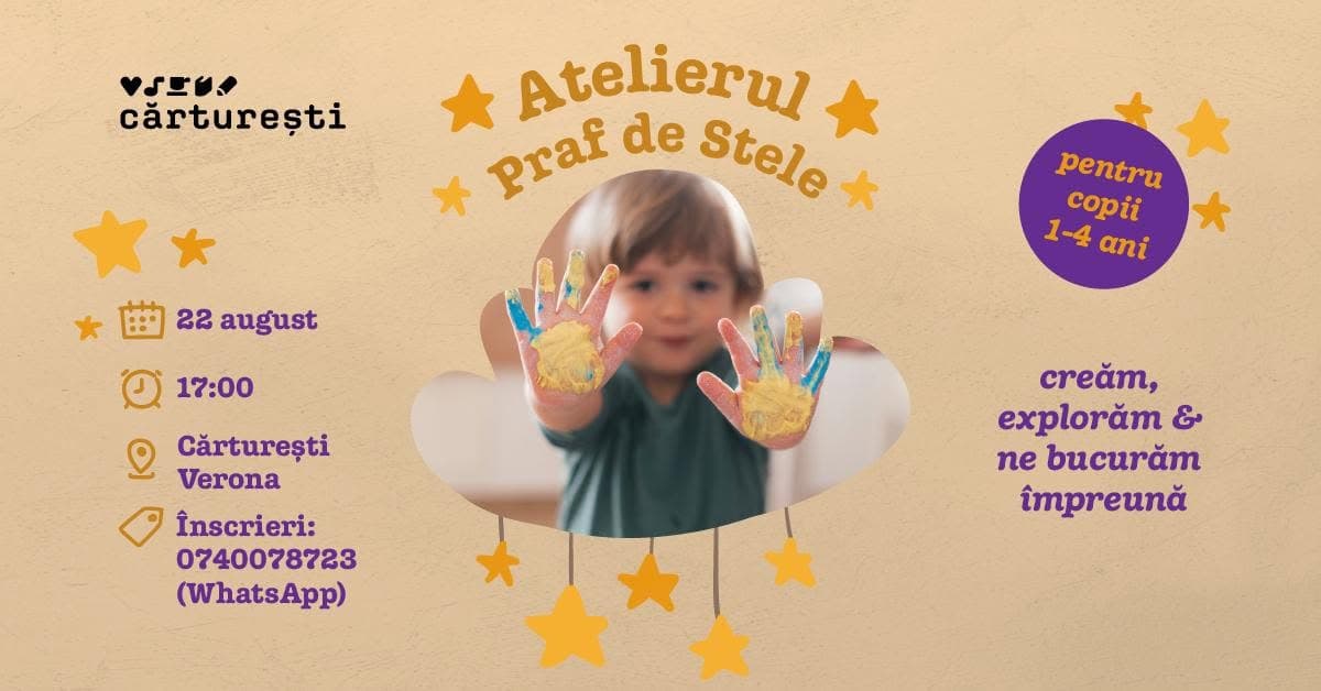 Atelier de pictură pentru copii cu Praf de Stele