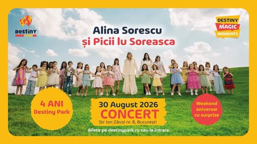 Concert Alina Sorescu și Picii lu Soreasca la Destiny Park