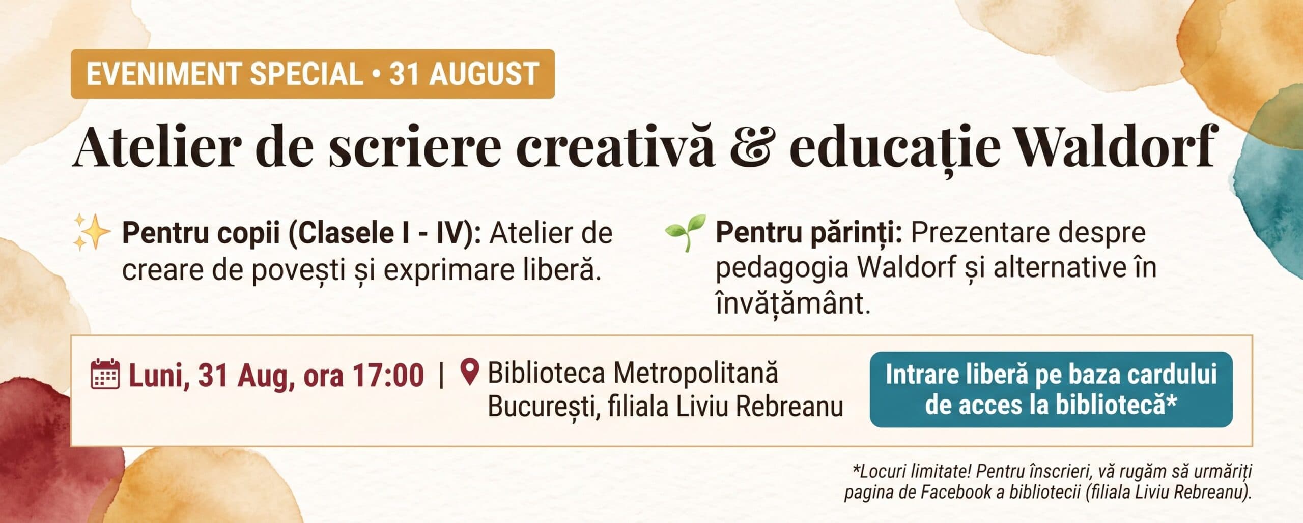 Atelier de scriere creativă și pedagogie Waldorf pentru copii