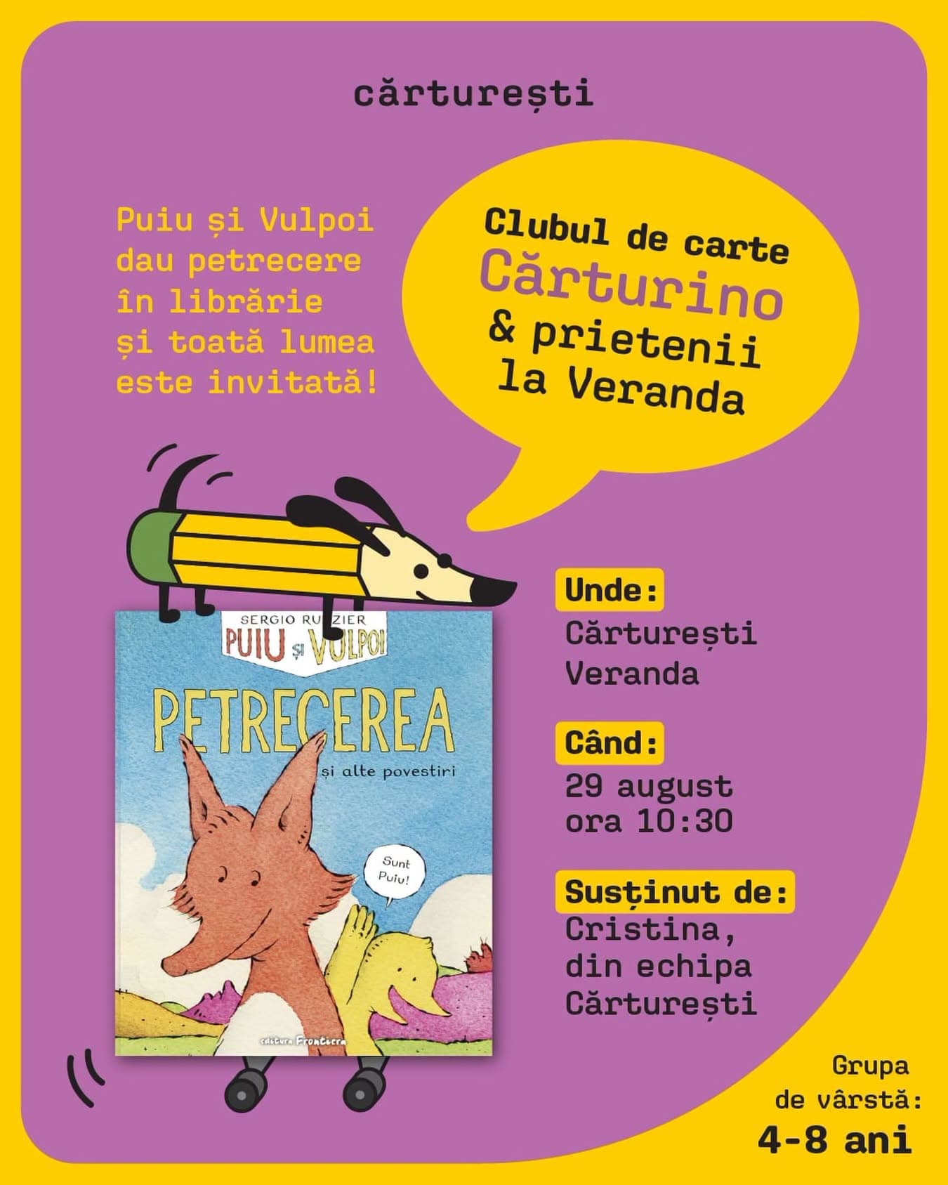 Clubul de carte Cărturino & prietenii la Veranda