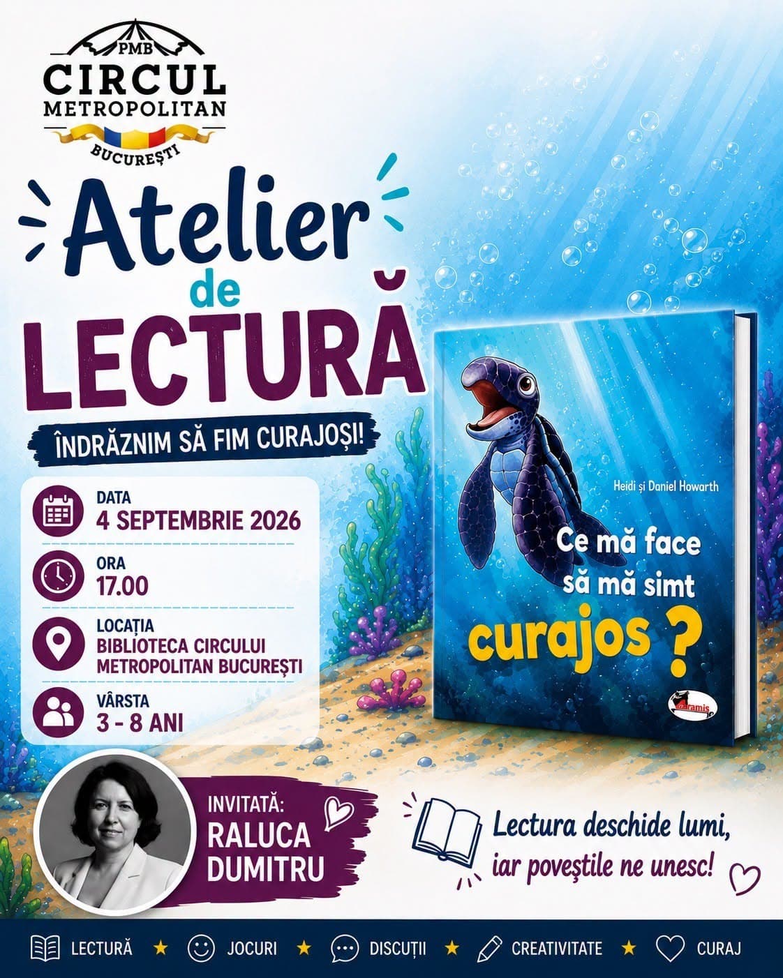 Atelier de lectură „Ce mă face să mă simt curajos?”