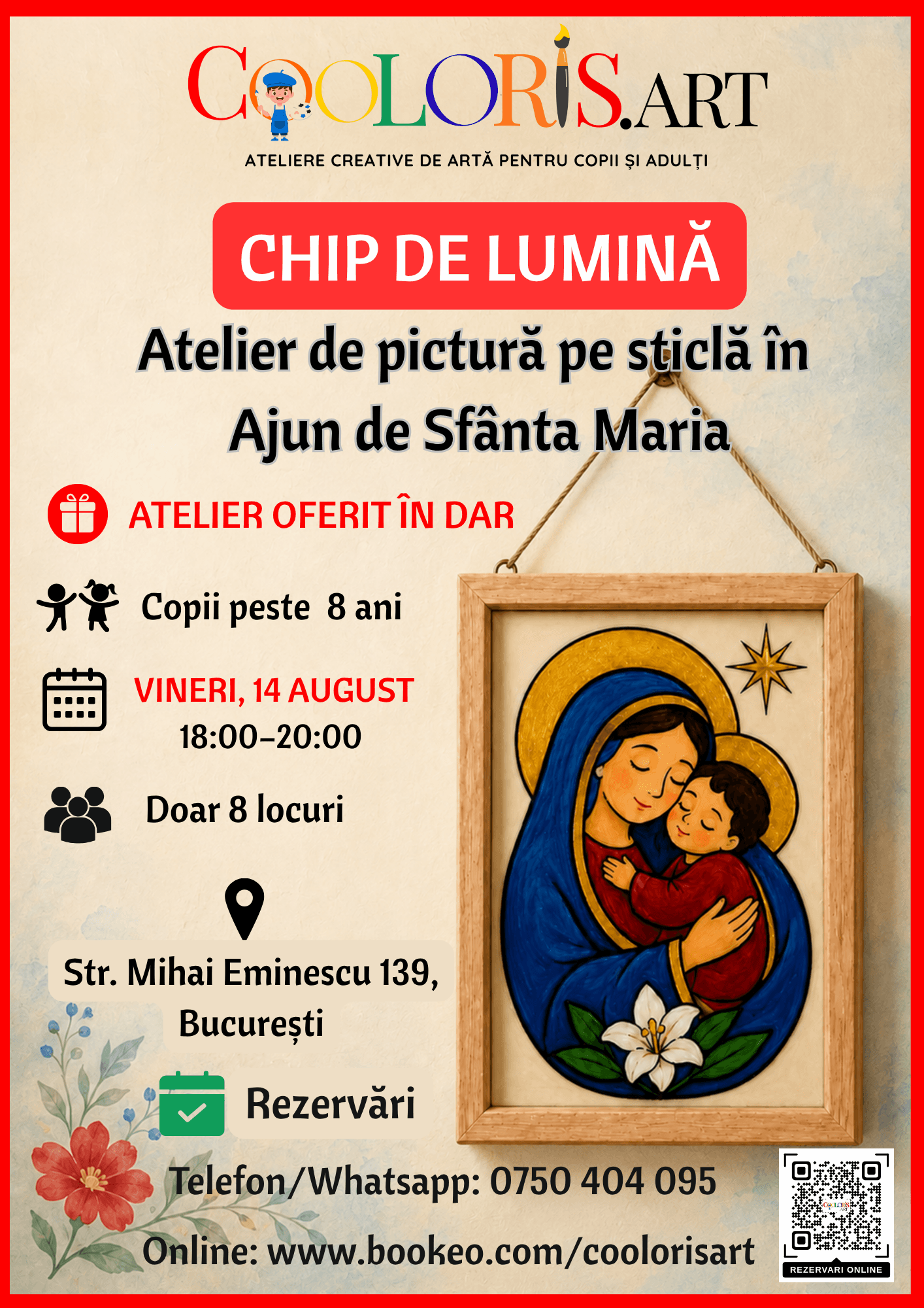 Chip de Lumină – Atelier de pictură pe sticlă