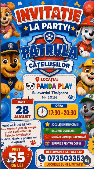 Petrecere cu Patrula Cățelușilor