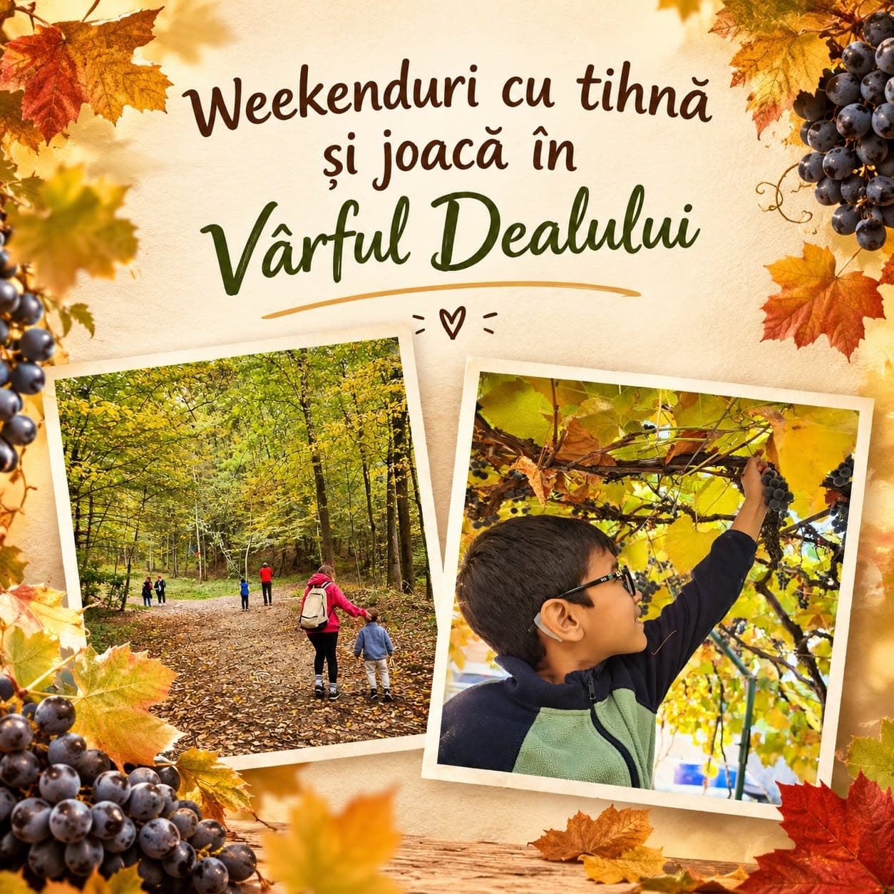 Weekend cu tihnă și joacă în Vârful Dealului