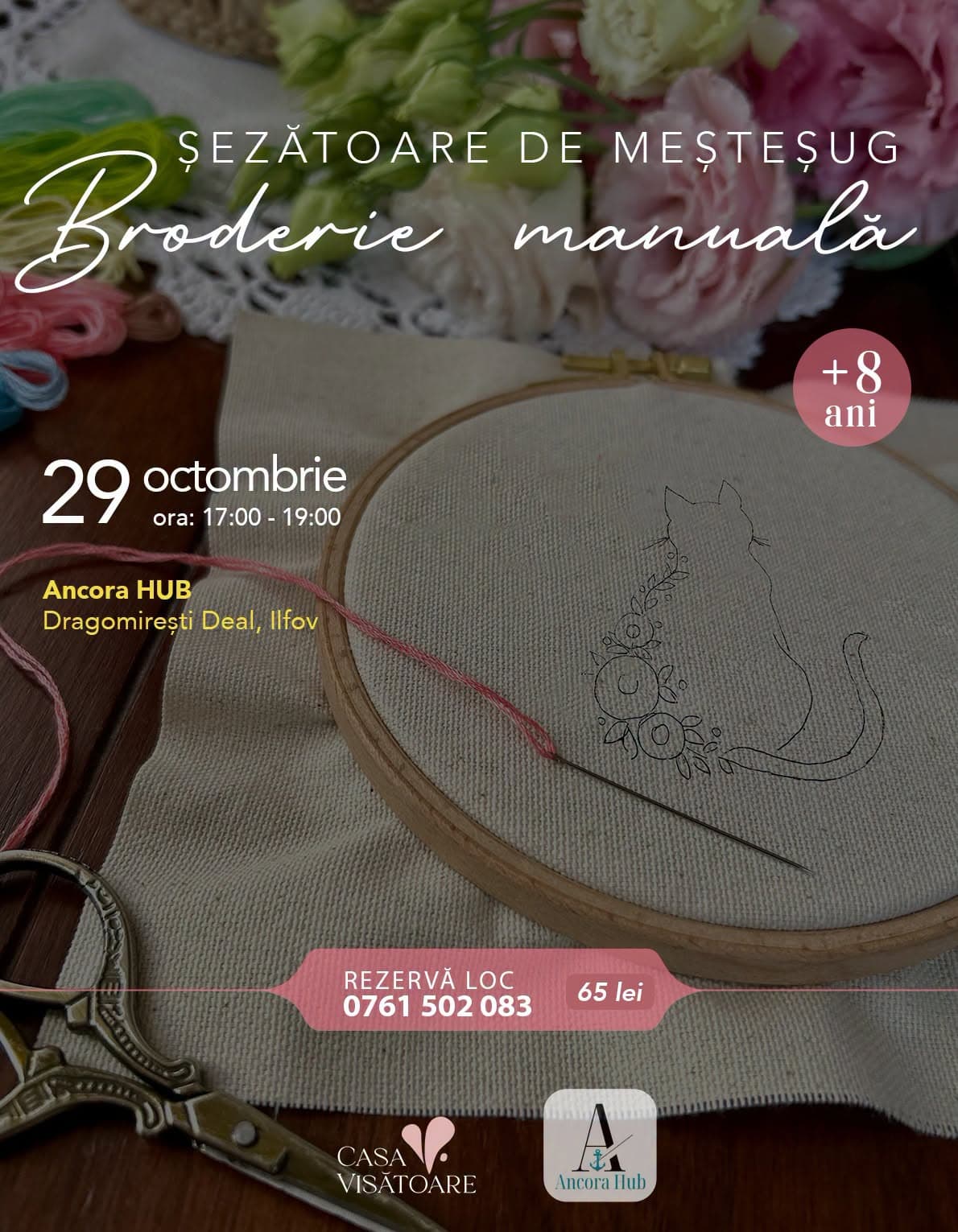 Șezătoare de meșteșug: Broderie manuală
