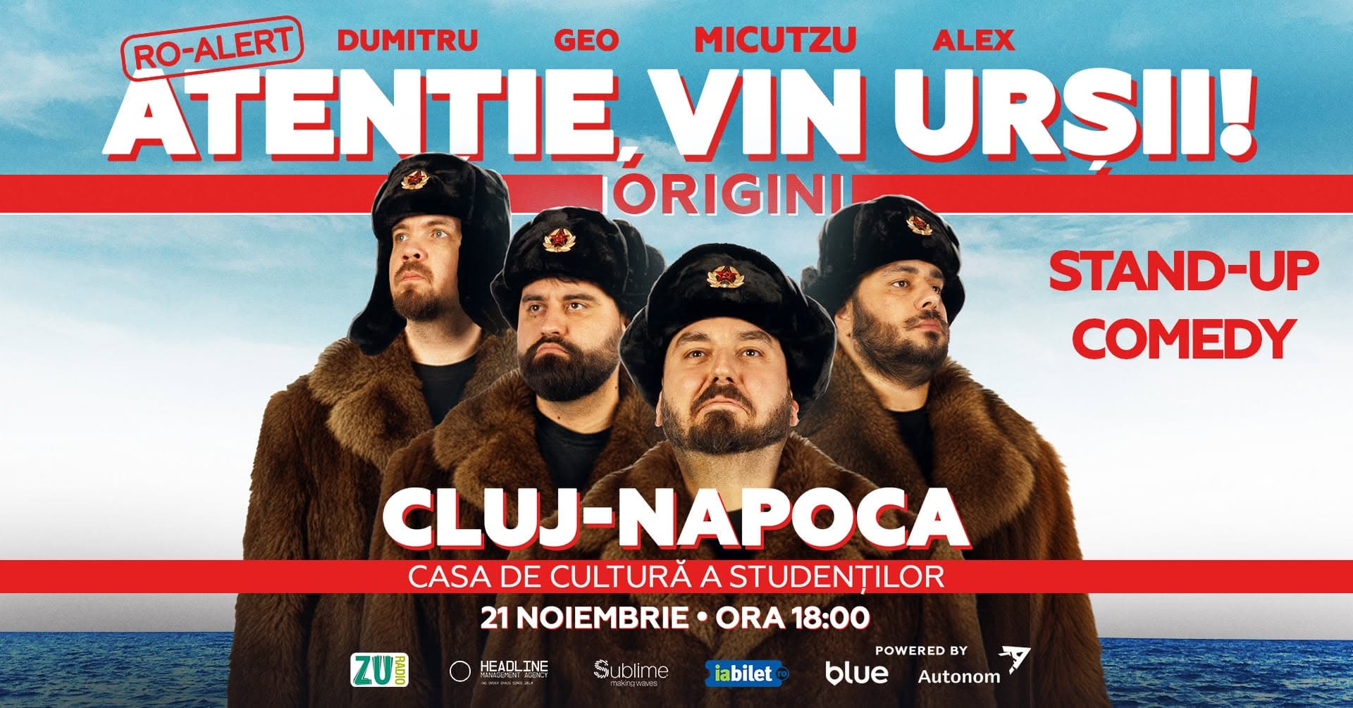 Stand-up Comedy cu Micutzu, Geo Adrian si George Dumitru – “Atentie, vin ursii!”