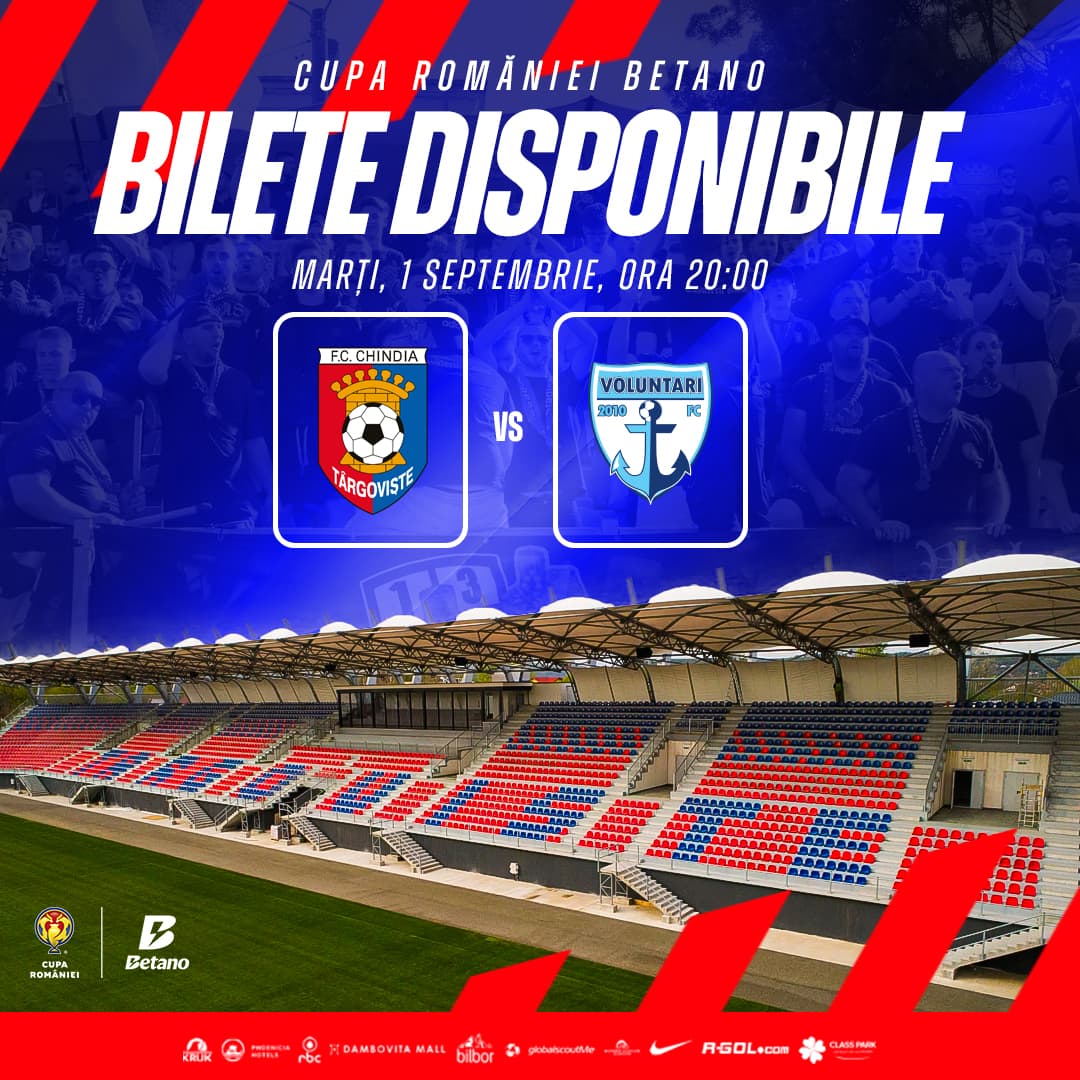 CHINDIA TARGOVISTE - FC VOLUNTARI - PARKING - Cupa României Betano