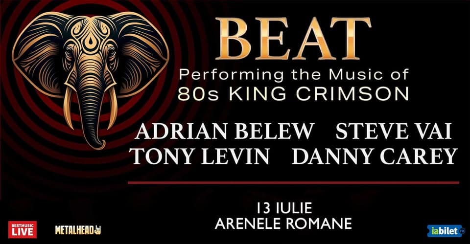 BEAT - Danny Carey (Tool), Steve Vai, Adrian Belew, Tony Levin (King Crimson)